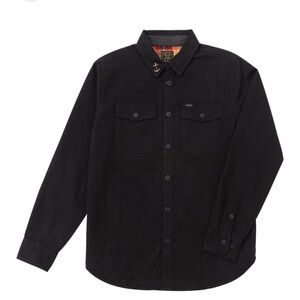 Dark Seas Mechanist Black Men's Jacket with plaid lining , size M Cotton